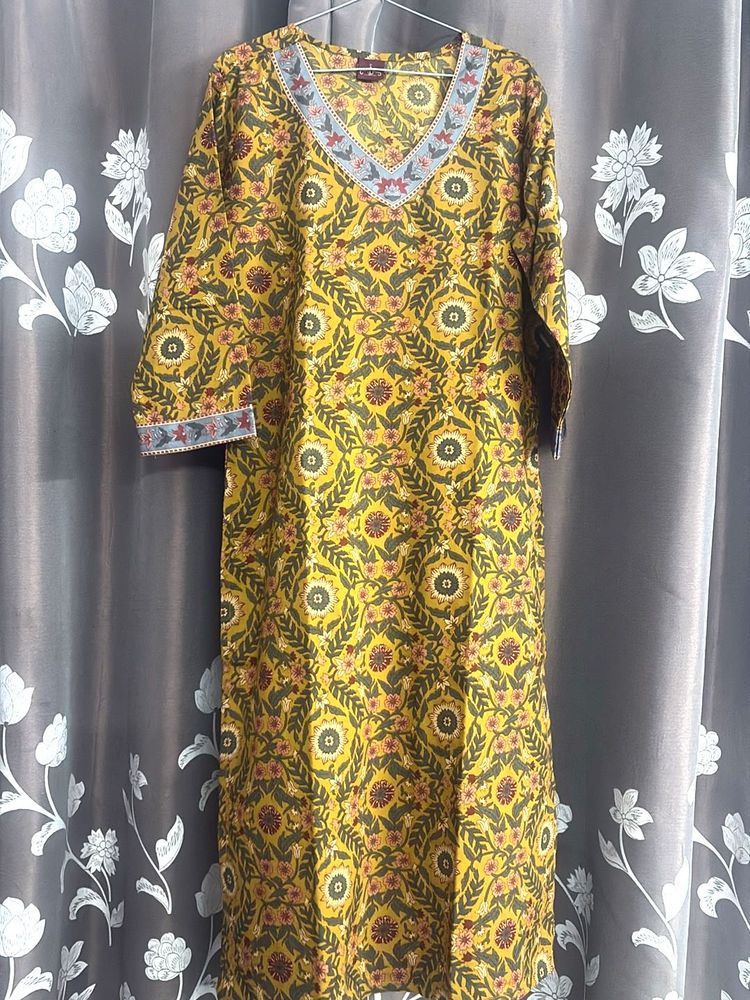 Floral Print Kurta