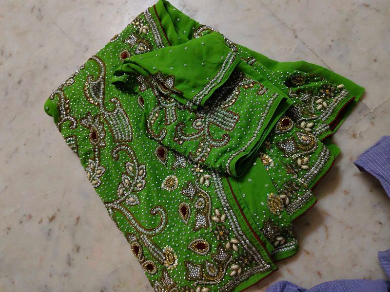 Heavy Saree With Blouse Full Stone Work Sare 🔥