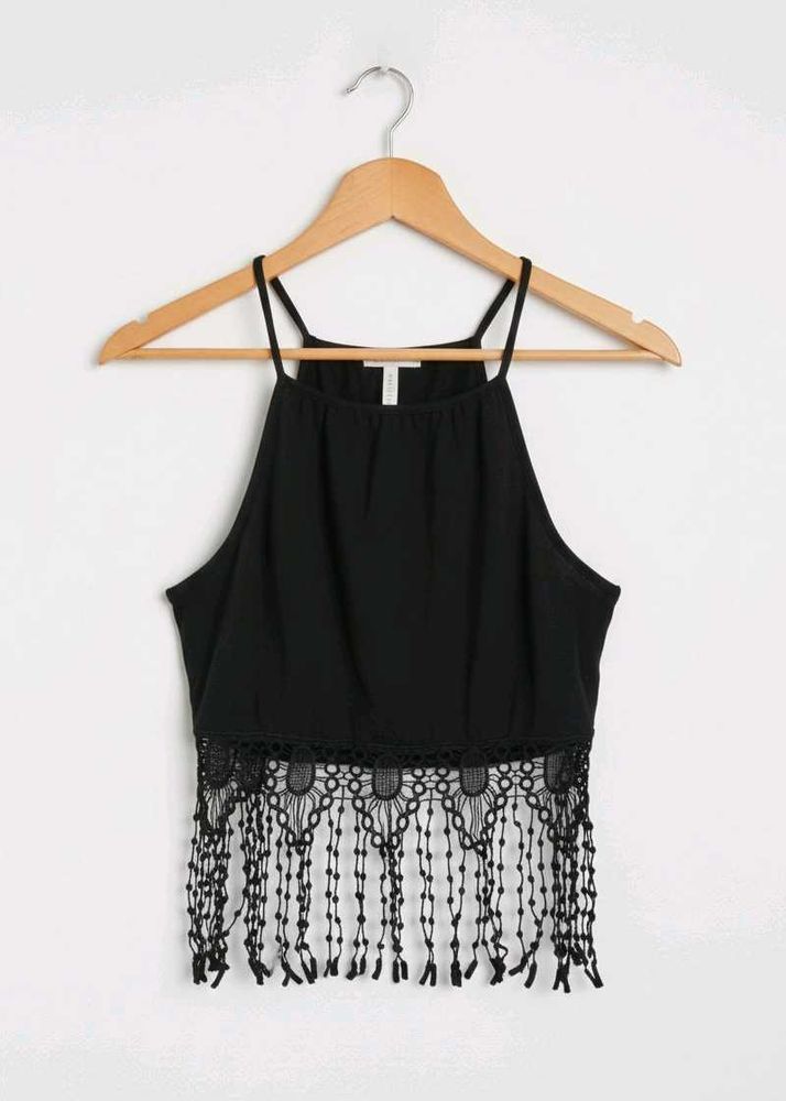 Boho Fringe Halter Top