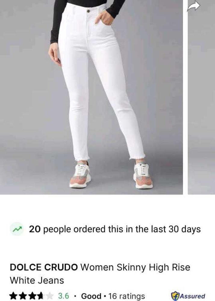 White High Rise Denim