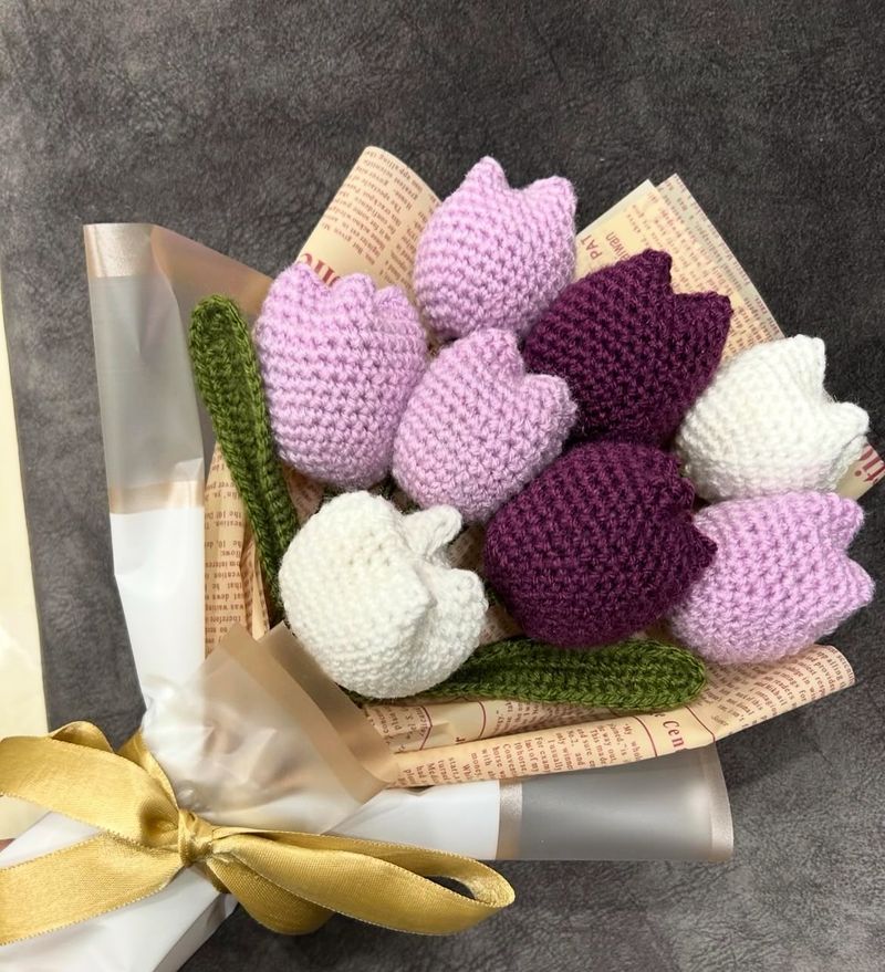 Crochet Tulips Bouquet