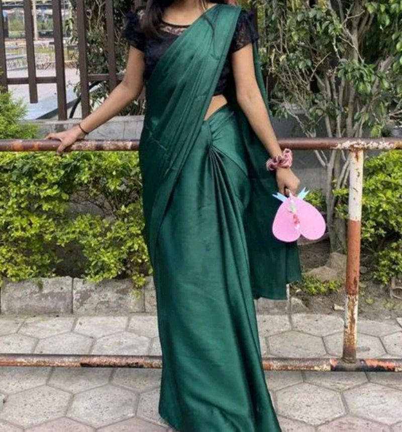 Olive Green Saaree💚