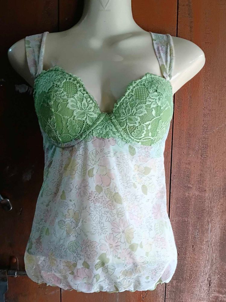 Floral Lace Bra Top(Bust-36)