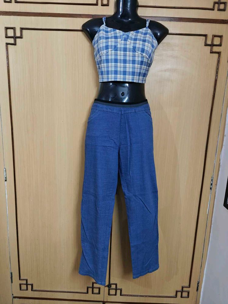 Combo Of Crop Top And Jeans