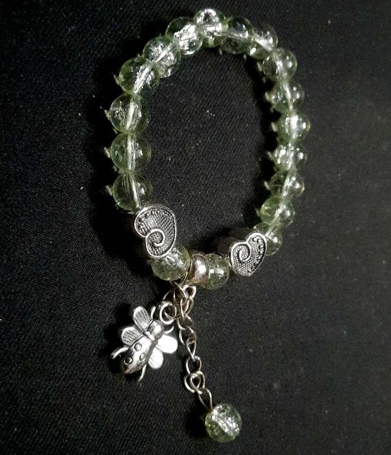 Charming Green Beaded Bracelet
