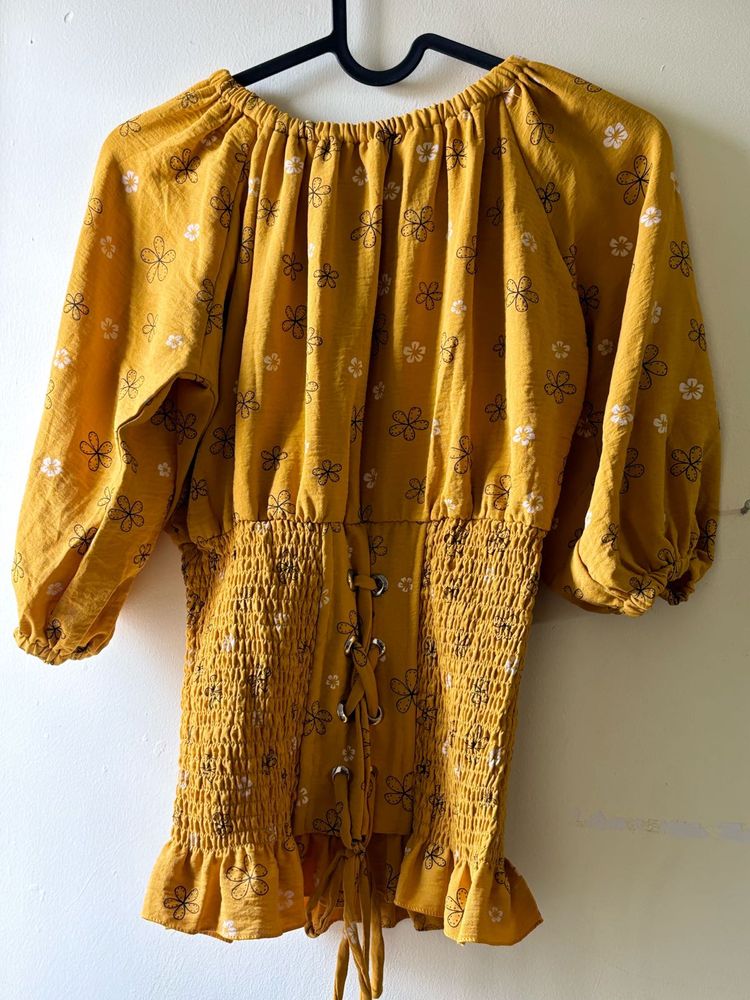 Floral Print Off-Shoulder Top