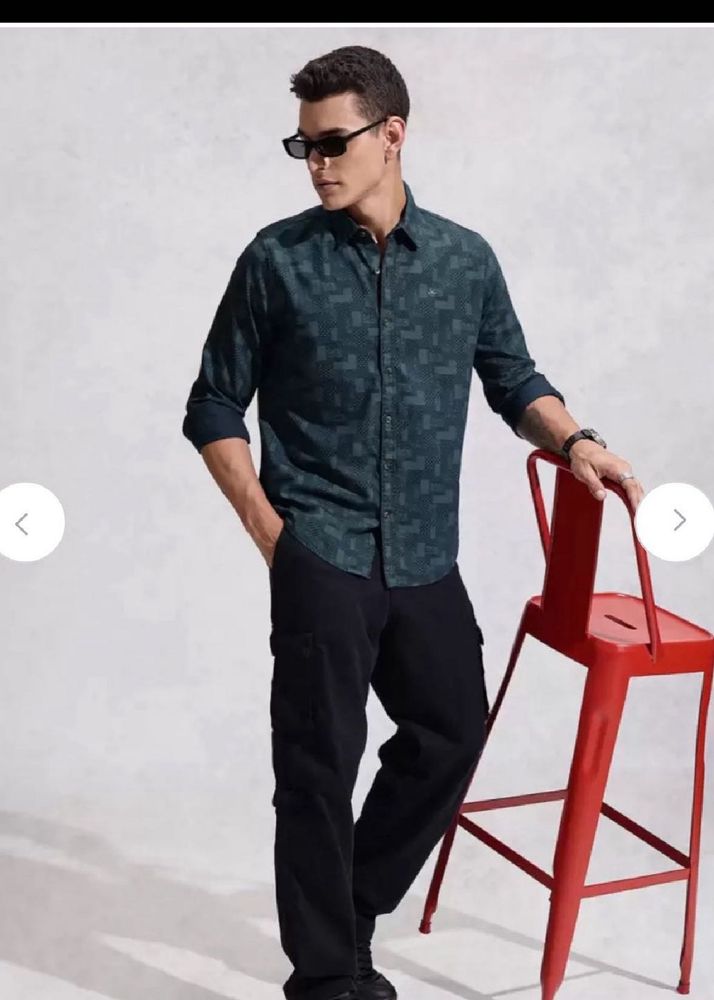 Men's Geometric Print Casual Shirt