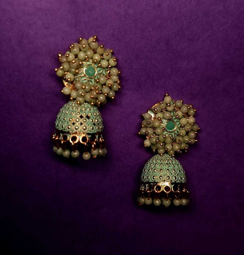 🌸 Meher Mint Jhumkas 🌸