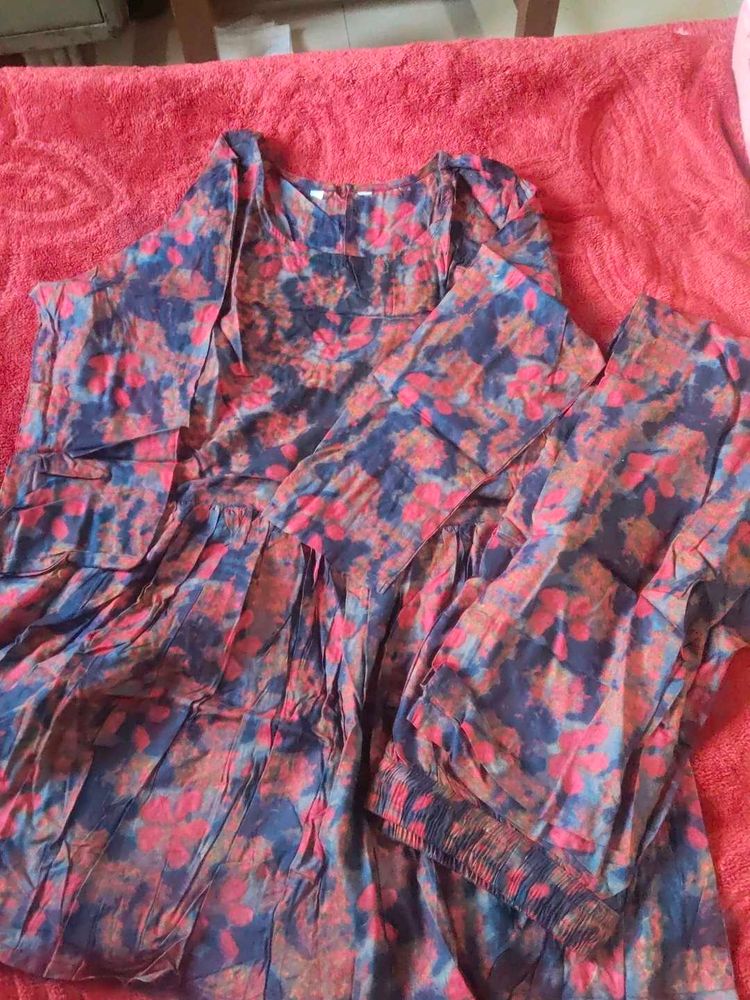 Floral Print Kurta Set