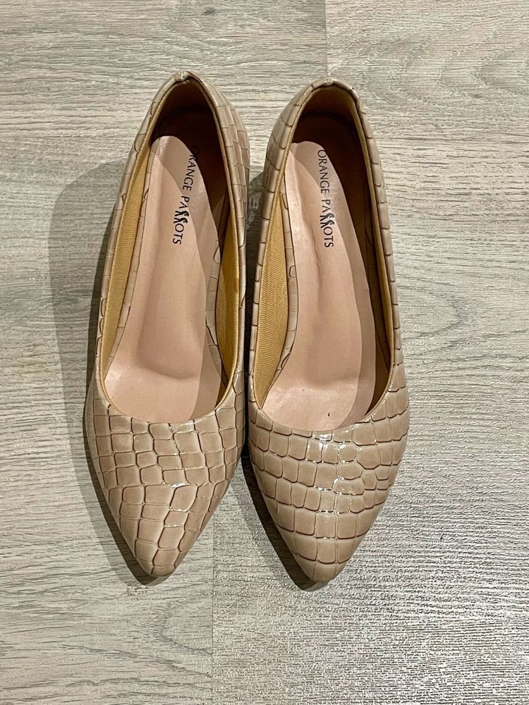 Elegant Nude Block Heels