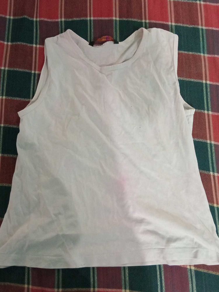 White Sleeveless Top