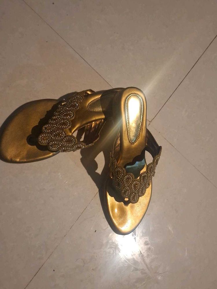 Golden Flats &amp; Sandals