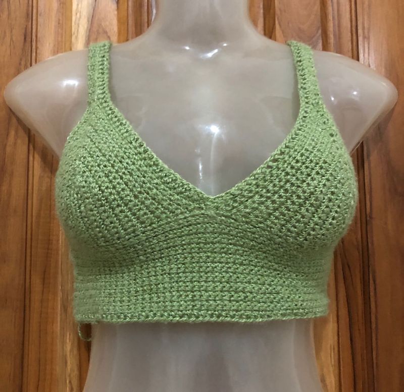 Green Crochet Bralette