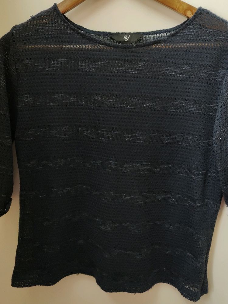 Crochet Work Classy blue Blouse