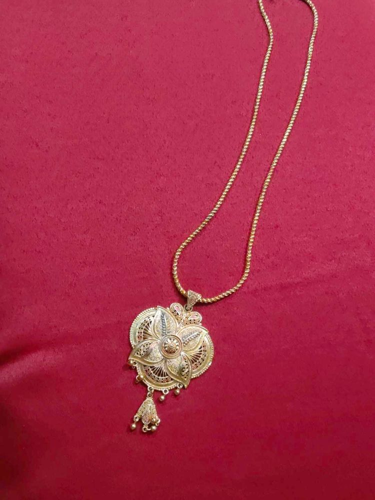 one gram gold chain pandet set
