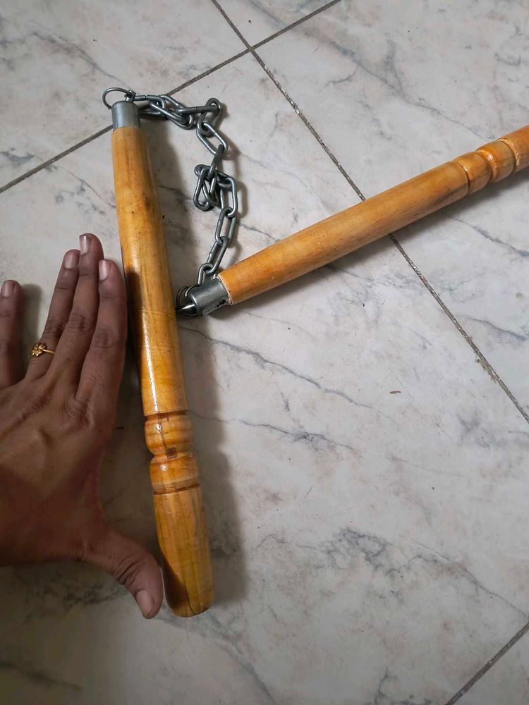 Wooden Chain Gymnastics Stick