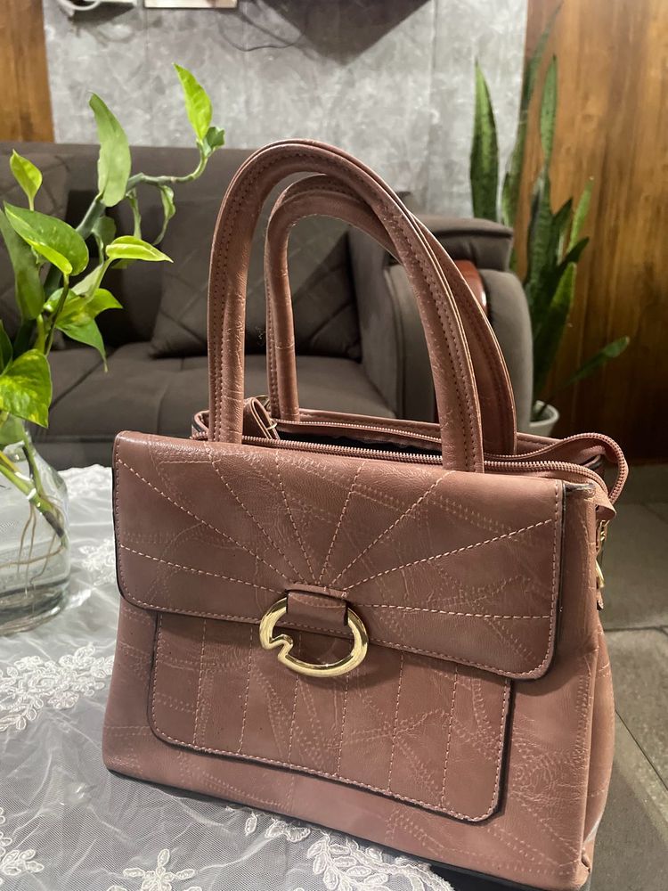 Dusty Rose Top Handle Bag