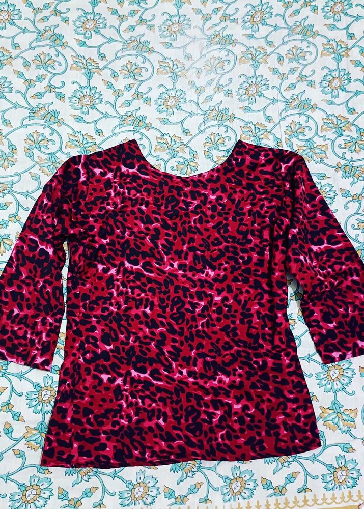 Laperd print top
