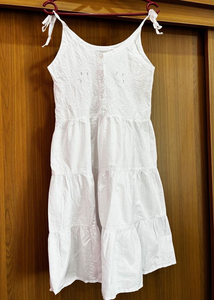 White Tiered Sundress