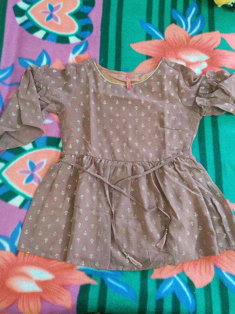 Chikoo Colour Peplum Top