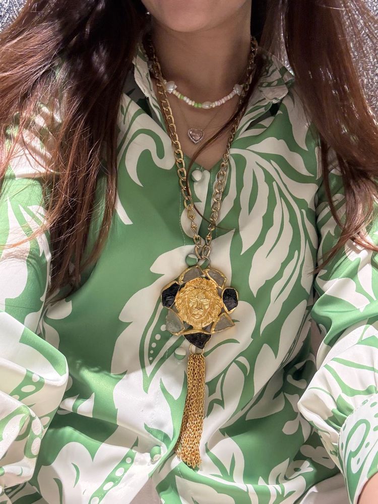 Statement Lion Tassel Necklace