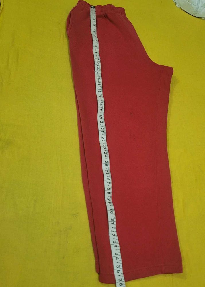 Comfy Red Casual Pants