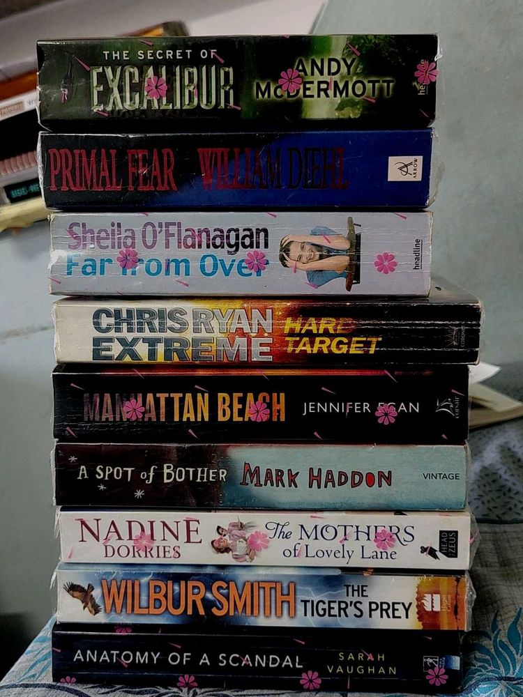 Set of 9 fiction novels