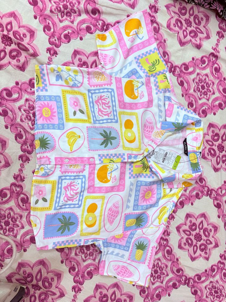 Zudio Tropical Shirt Cropped