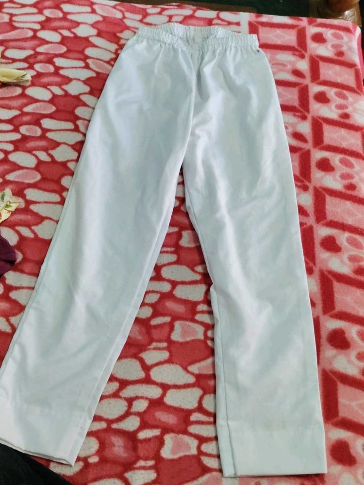 White Cotton pant plazo