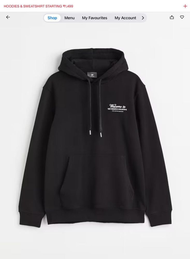 H&amp;M New Black Hoodie