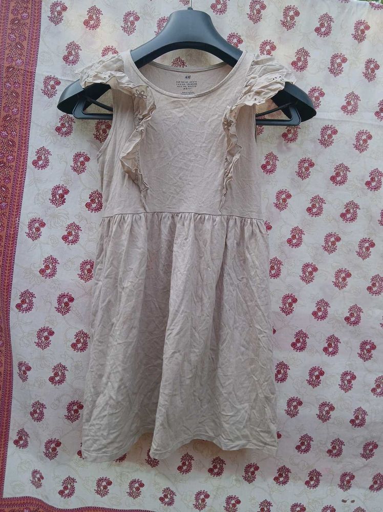 HM Beige Ruffle Dress