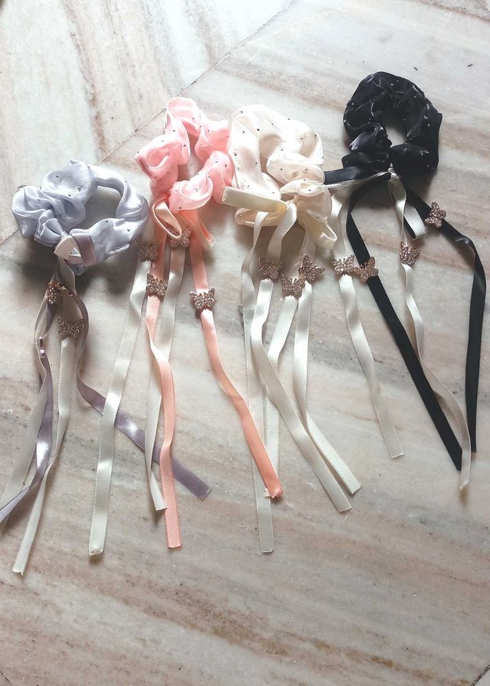 Butterfly Ribbon Scrunchie Set