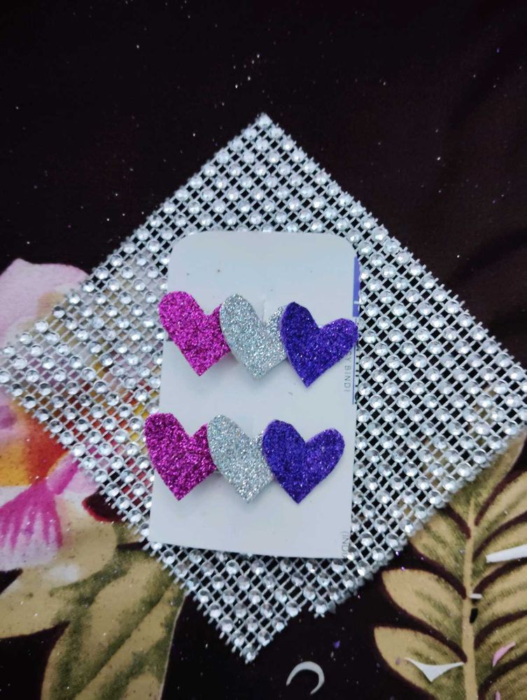 Sparkly Heart Hair Clips