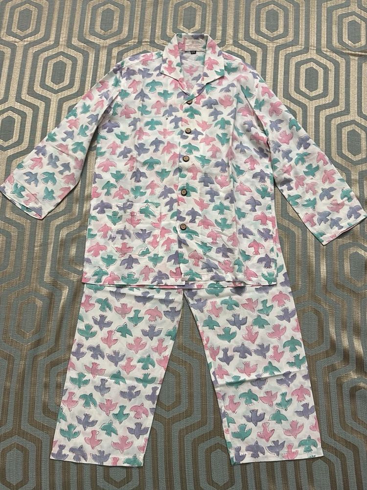 Bird Print Pajama Set
