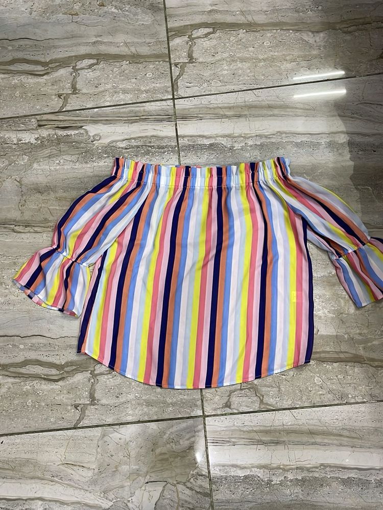 Striped Off-Shoulder Top