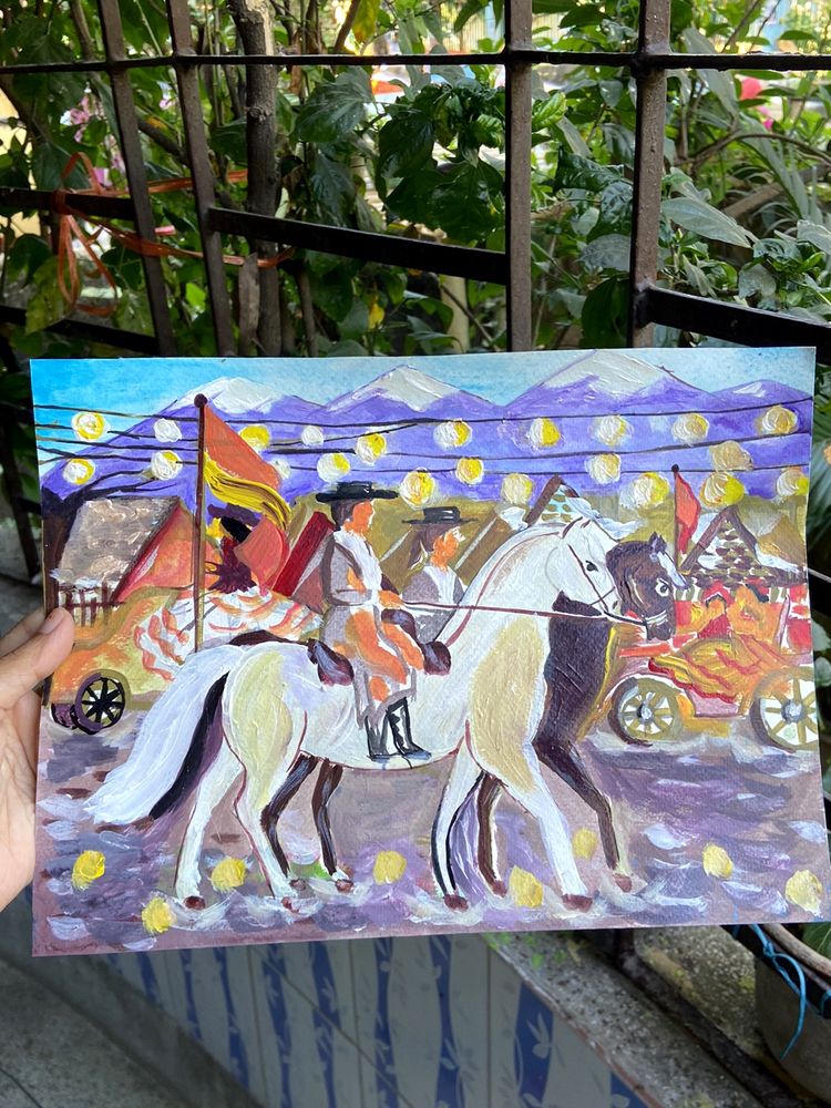 Himalayan Horses In The Rainy Fair