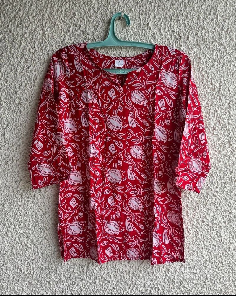 Red Printed Kurti