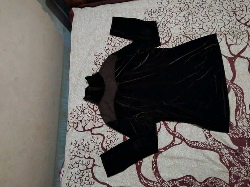 Elegant Brown Velvet Top