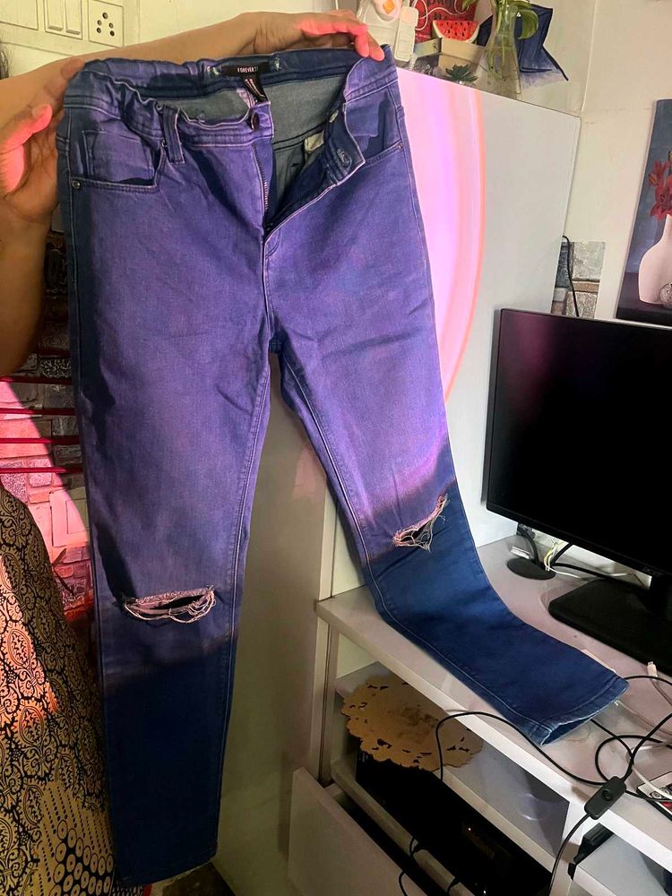 Forever 21 Branded ripped Jeans