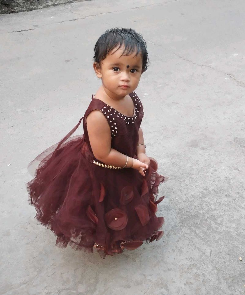 Adorable Brown Tulle Dress - Size Unknown