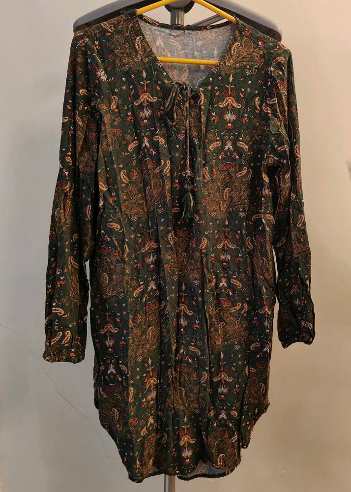 Paisley Print Tunic Top