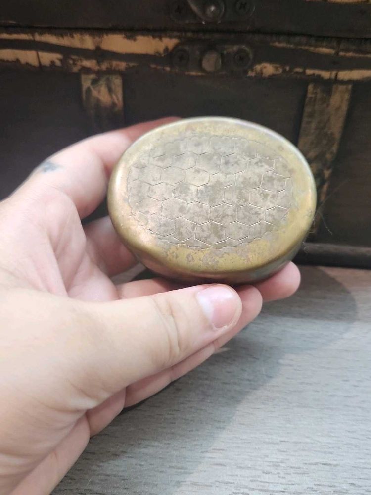 Vintage Brass Pill Box