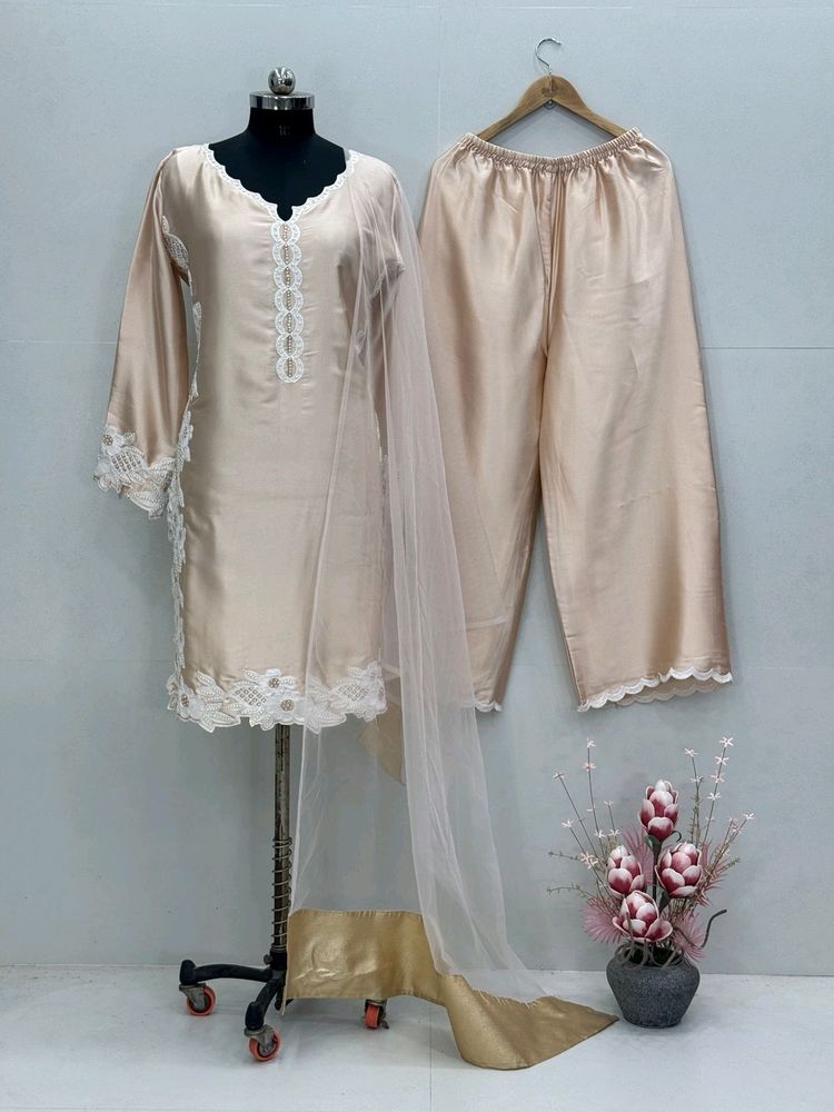 🆕️🆕️DESIGNER HEAVY TOP PLAZZO SUIT SET
