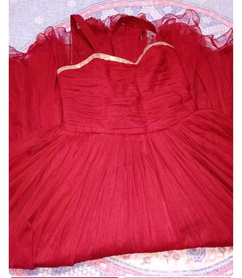 Red Shrug Gown