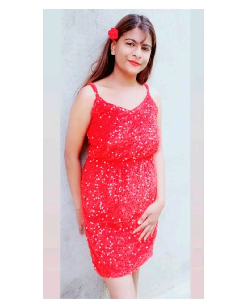 Red Shimmery Dress