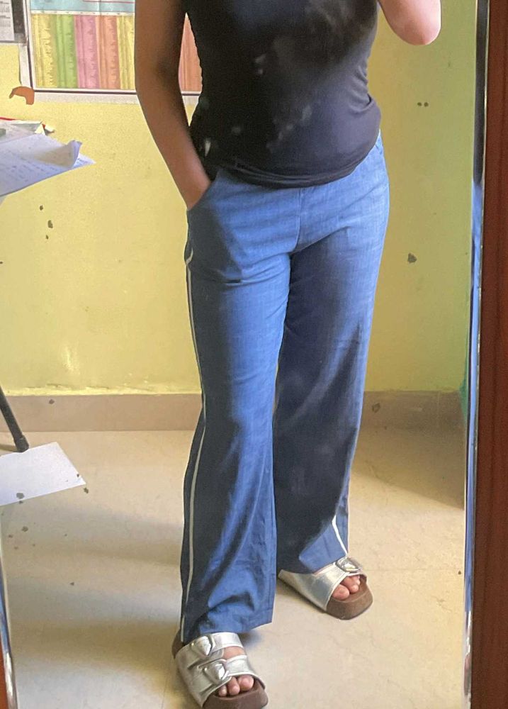 Blue Wide Leg Pants