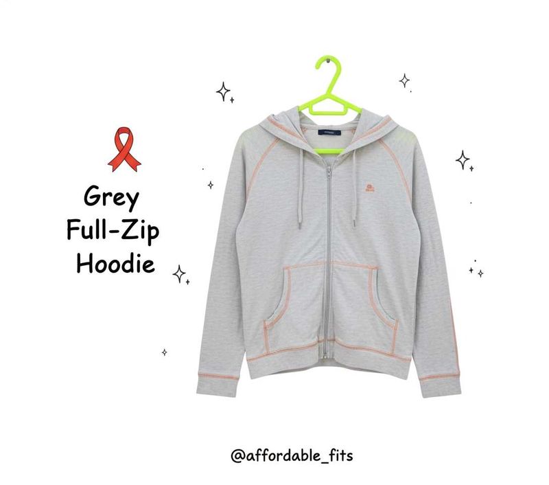 Gray Full-Zip Hoodie