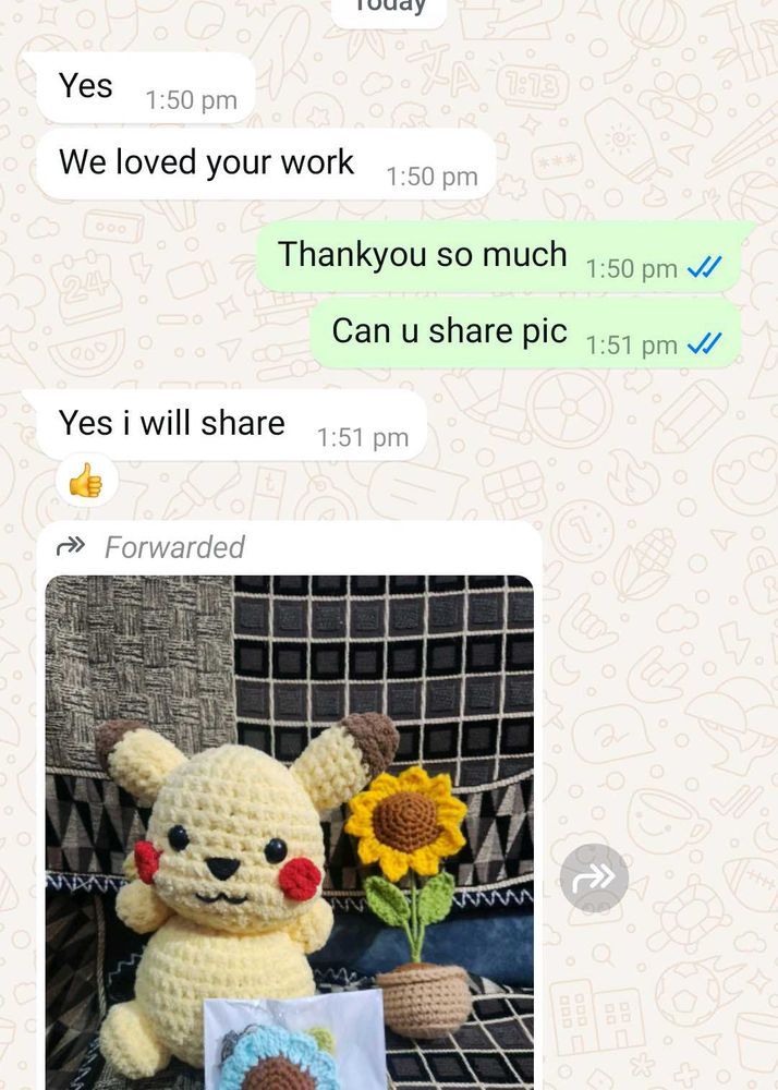 Crochet Pikachu Plush