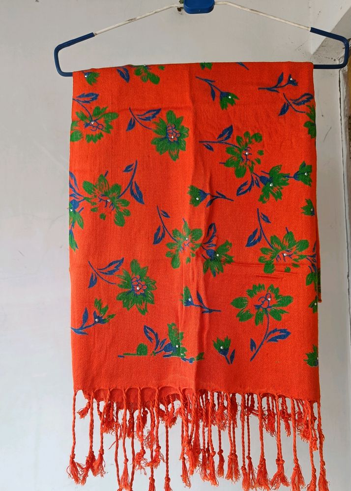 Orange Stole For Women.