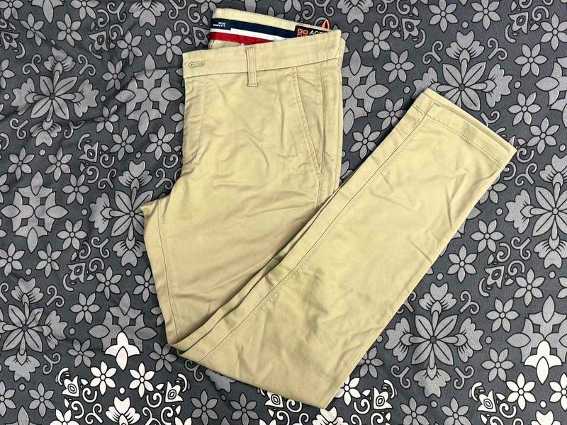 Khaki Straight Leg Pants